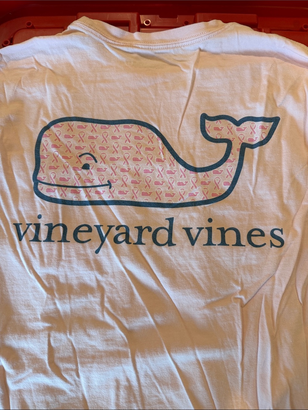 Vineyard Vines Light Pink Long Sleeve Pocket Tee with Sleeve Logo